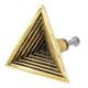Triangular Pyramid Antique Golden Aluminium Cabinet Knob